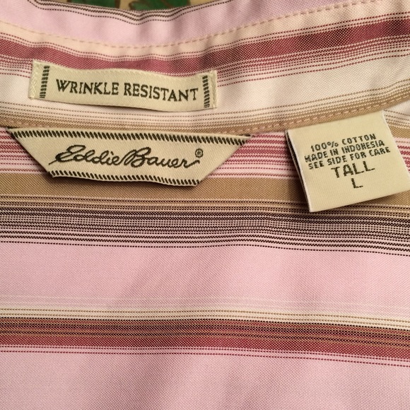 Wrinkle Resistant Striped Button Down Shirt (Tall) - Picture 6 of 7